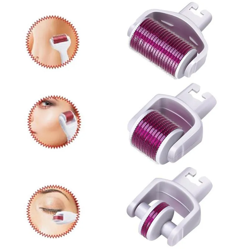 3 in 1 Skincare Micro Needle Roller Pins 0.5mm/1.0mm/1.5mm