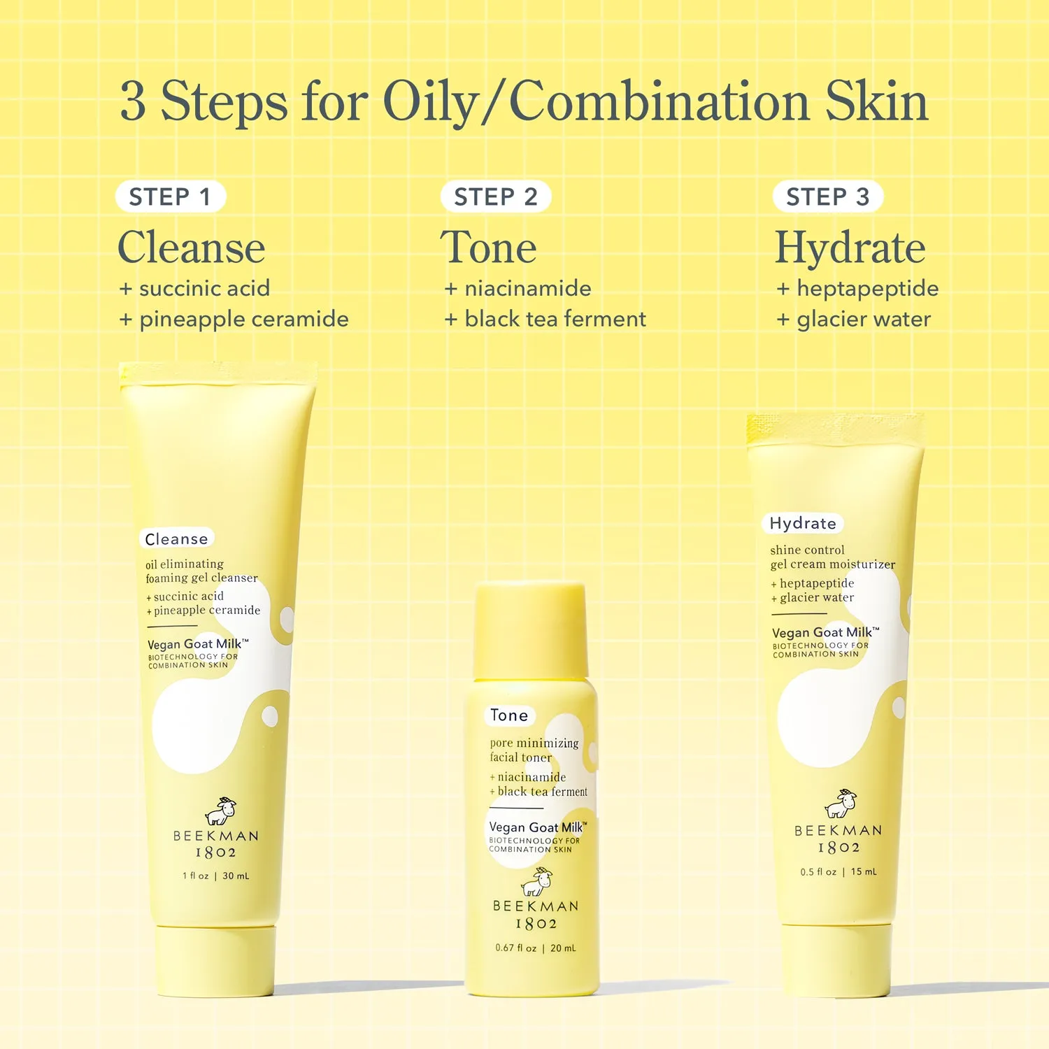 3-Step Oily   Combination Skin Routine Starter Kit