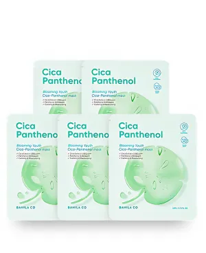 BANILA CO Blooming Youth Cica Panthenol Mask 22ml*5pack