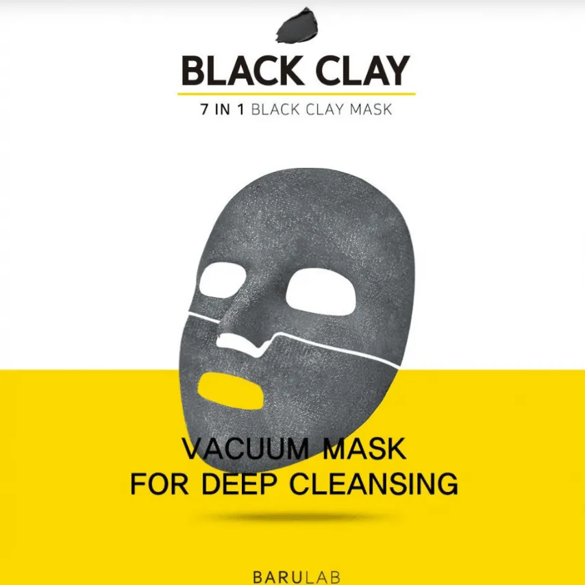 BARULAB 7 in 1 Total Solution Black Clay Mask 5EA