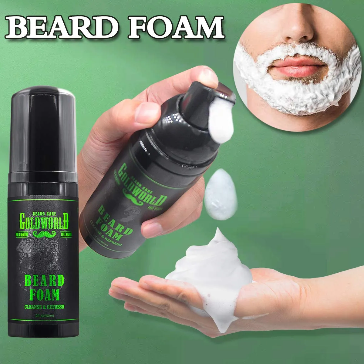 Beard Kit,Beard Growth Kit,Beard Grooming Kit,w/Beard Foam/Shampoo/Wash,Growth Oil,Balm Conditioner,Brush,Comb,Mustache Scissor,Storage Bag,E-Book,Beard Care&Trimming Trimmer Kit Gifts for Men Him