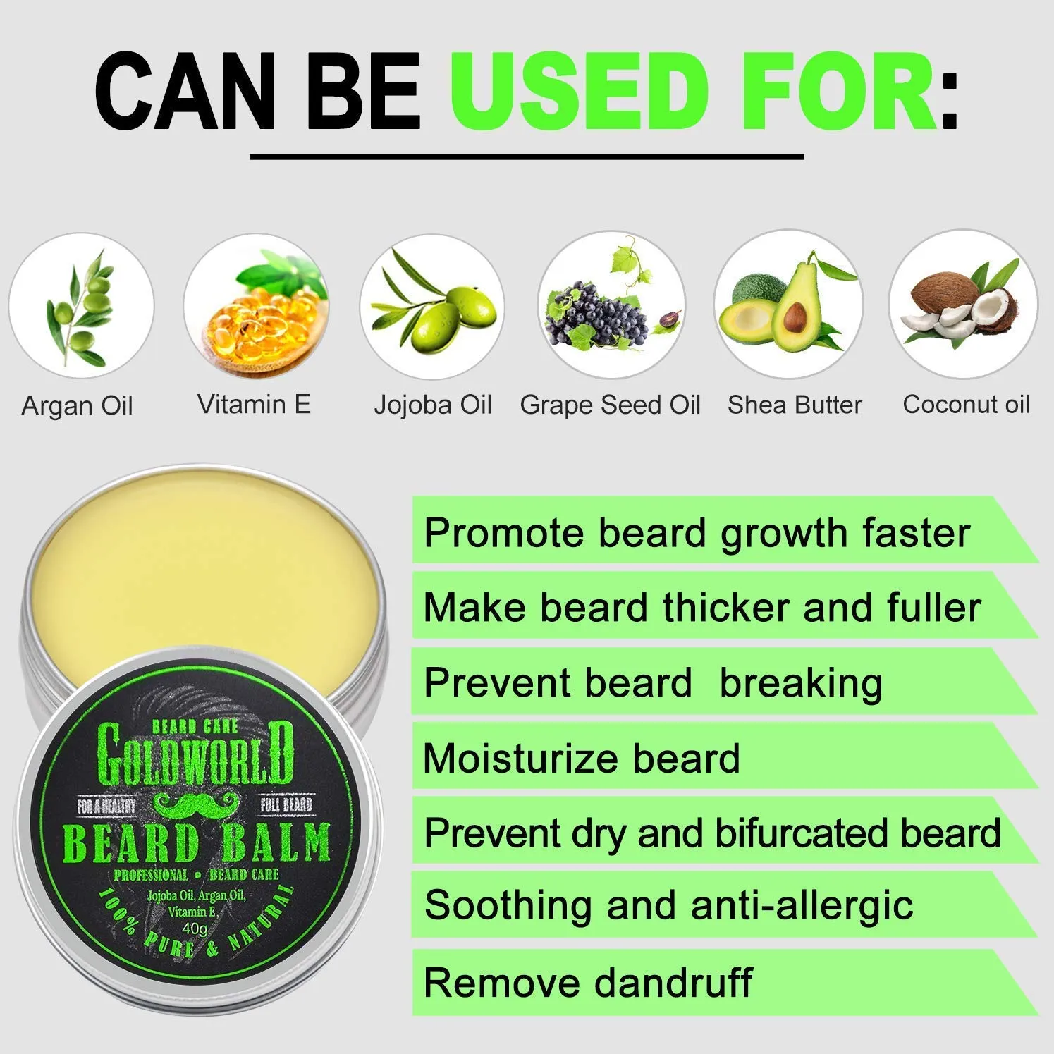 Beard Kit,Beard Growth Kit,Beard Grooming Kit,w/Beard Foam/Shampoo/Wash,Growth Oil,Balm Conditioner,Brush,Comb,Mustache Scissor,Storage Bag,E-Book,Beard Care&Trimming Trimmer Kit Gifts for Men Him