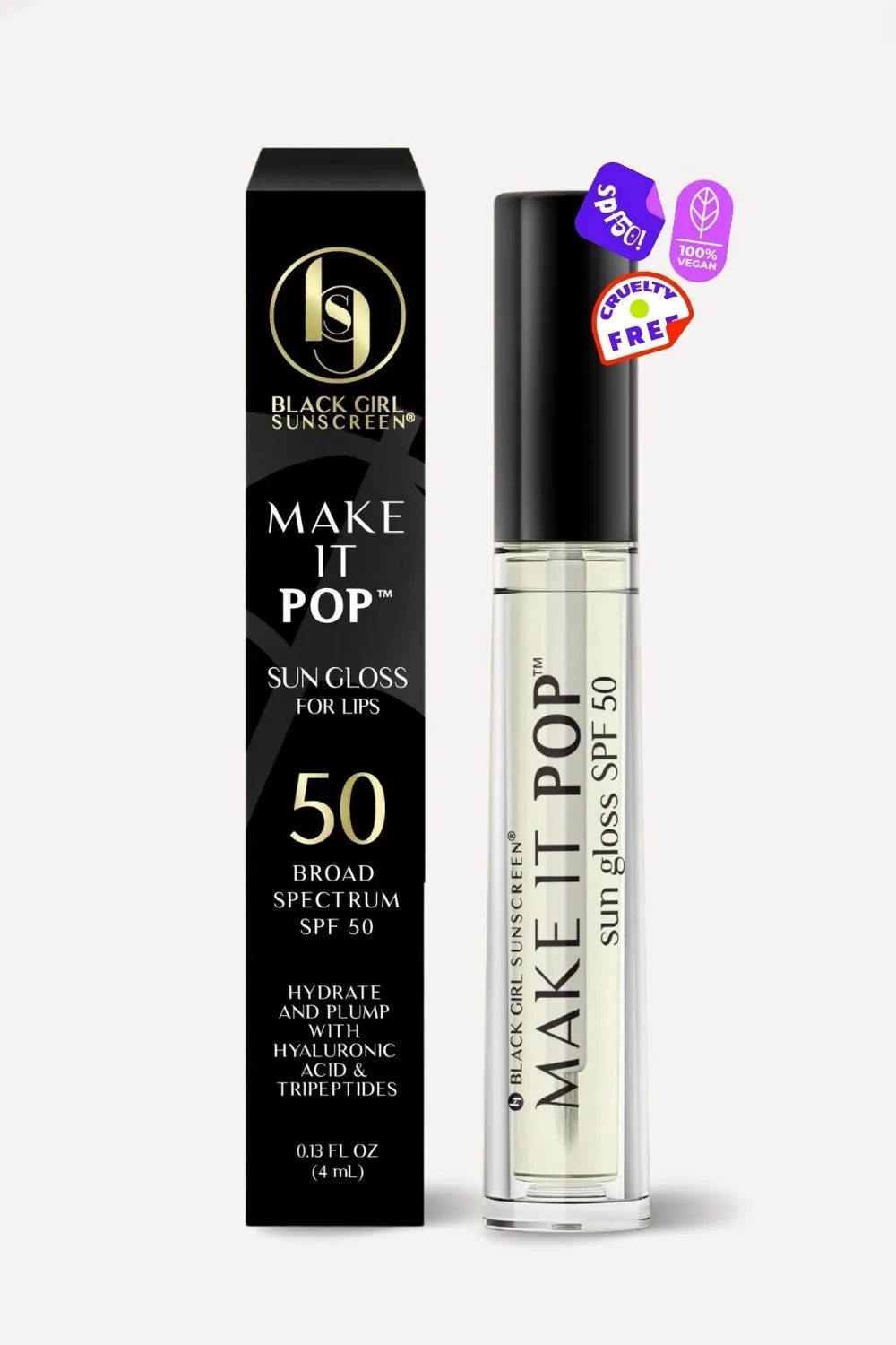 Black Girl Sunscreen - Make It Pop™ Lip Gloss with SPF - 1pc