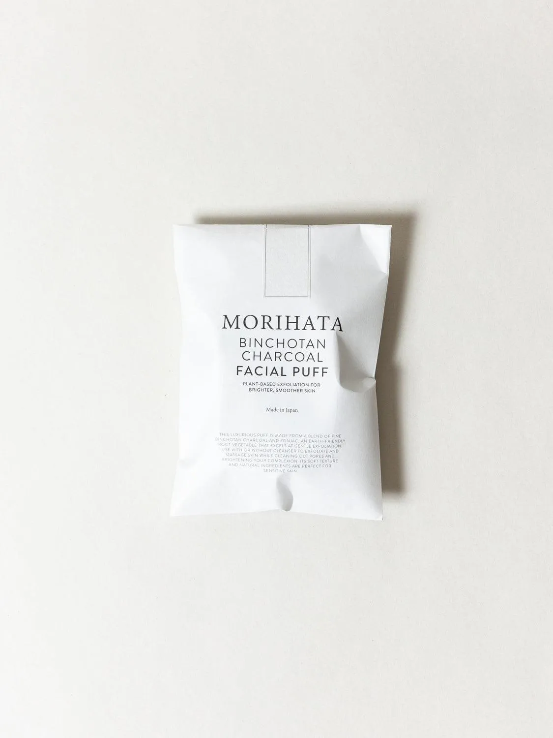 Morihata Binchotan Charcoal Facial Puff