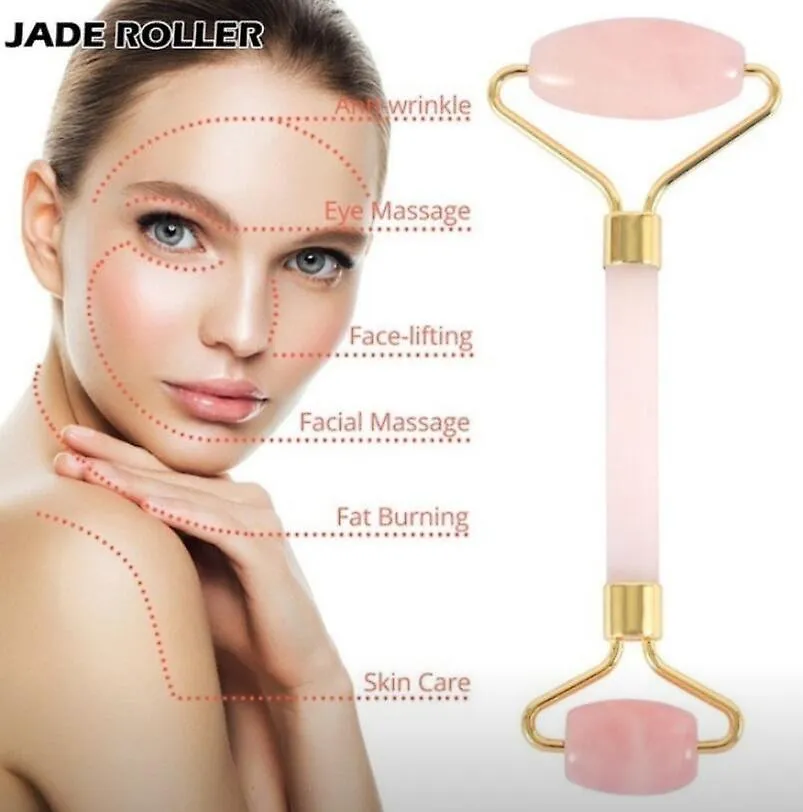 Slimming Face Massager Jade Roller Quartz Skin Care Tools Facial Massage Roller Eye Face Neck Thin Wrinkle Removal Face Lift Fa1220