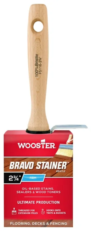 Wooster F5116-2 3/4 Paint Brush, 2-3/4 in W, Stain Brush, China Bristle :EA: QUANTITY: 1