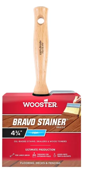 Wooster F5116-4-3/4 Paint Brush, 4-3/4 in W, 2-3/4 in L Bristle, China Bristle, Threaded Handle :EA: QUANTITY: 1